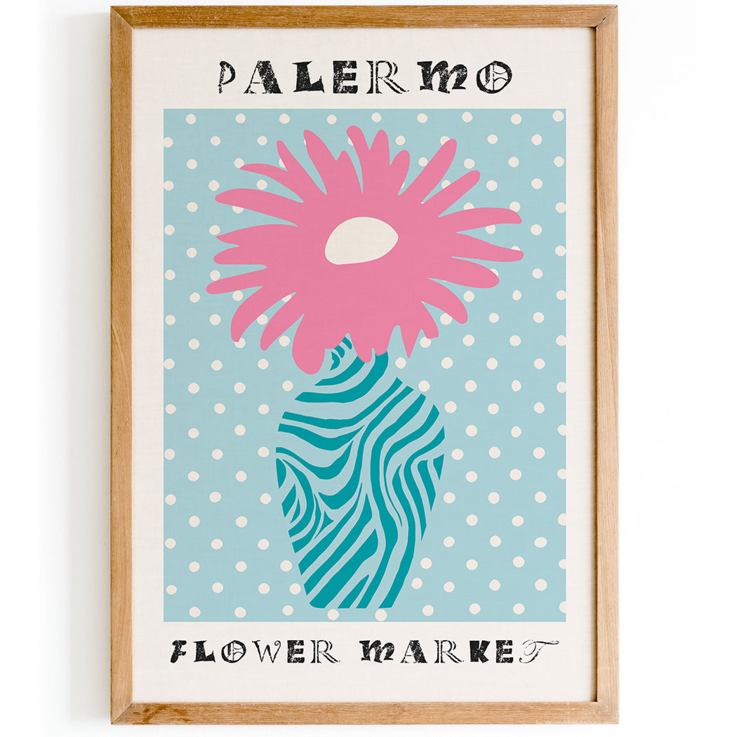 Palermo Flower Market Poster