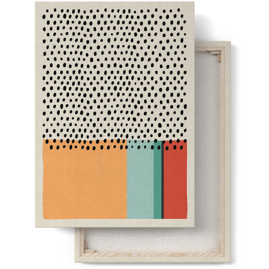 Mid-Century Modern Dots Canvas Print