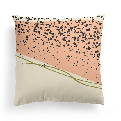 Throw Pillow with Abstract Art