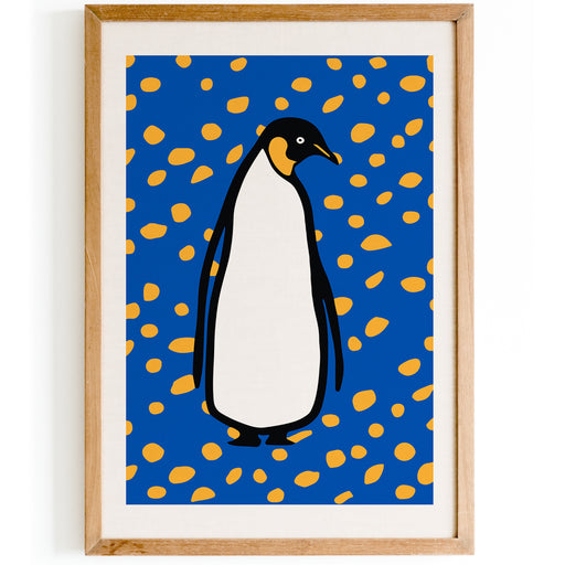 Cute Penguin Blue Poster