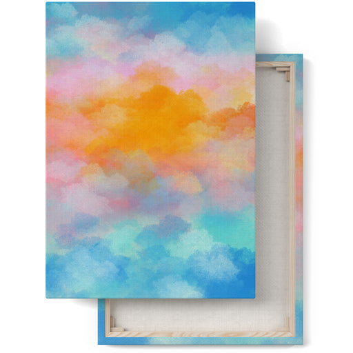Painted Colorful Sky Nursery Decor Canvas Print