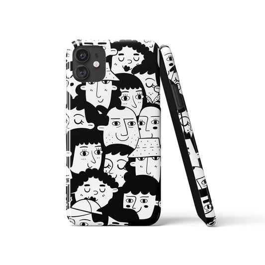 Human Faces Black&White iPhone Case