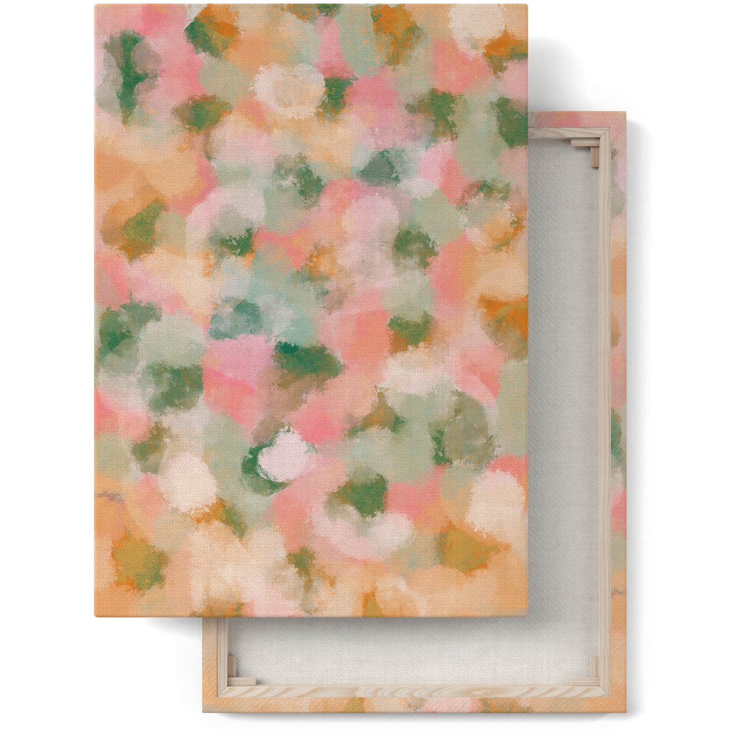 Pastel Spring Garden Abstract Painting Canvas Print