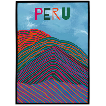 Peru Colorful Travel Poster