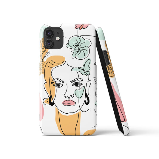 Line Art Drawing iPhone Case