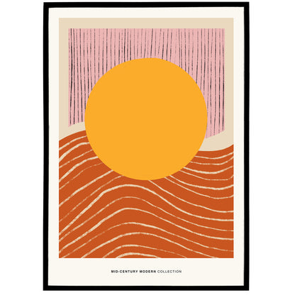 Boho Yellow Sun Poster