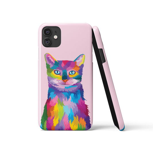 Rainbow Colorful Cat iPhone Case
