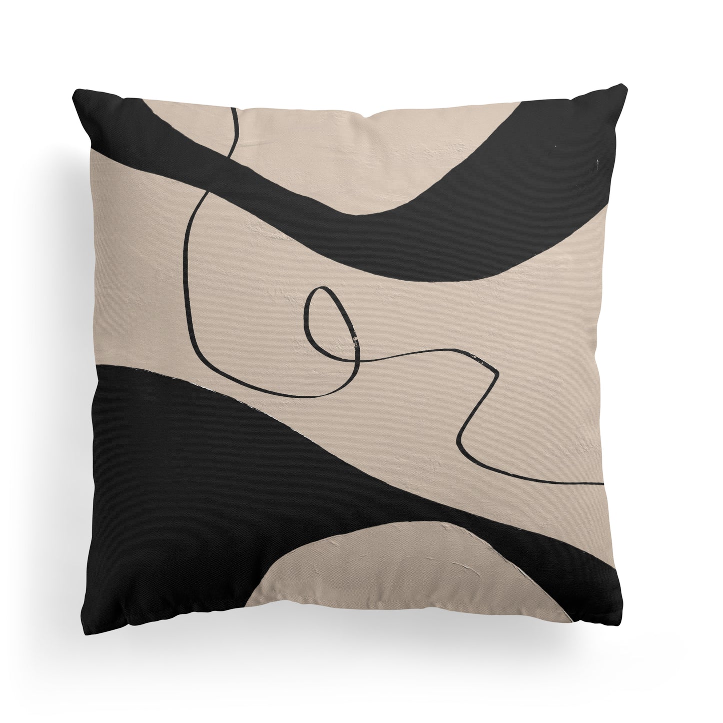 Aesthetic Black Shapes Throw Pillow