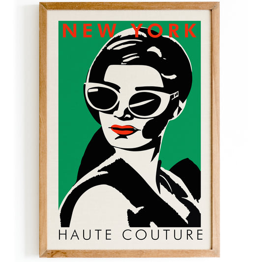 New York Fashion Green Poster