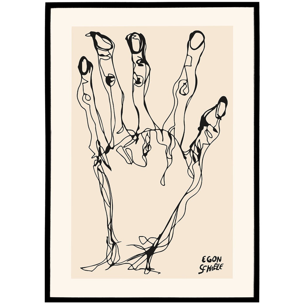 Schiele Hand Poster