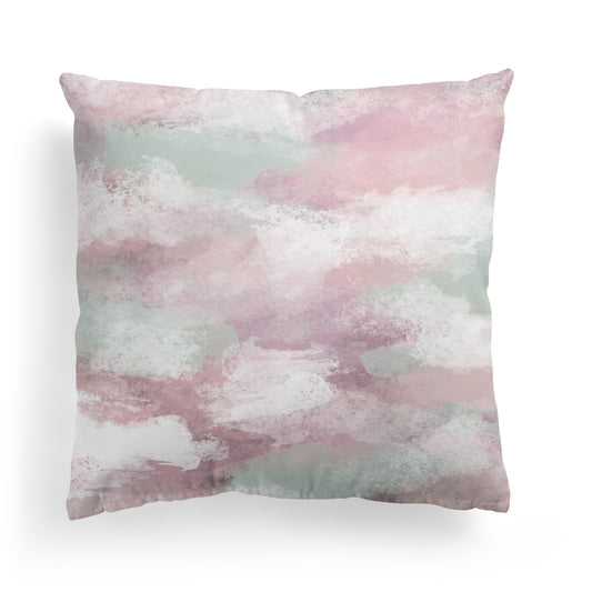 Bright Hand Painted Abstract Gradient Throw Pillow