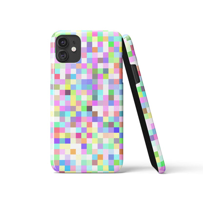 Pastel Geometric Retro Pattern iPhone Case