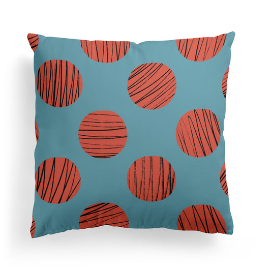 Retro Geometric Pattern Throw Pillow