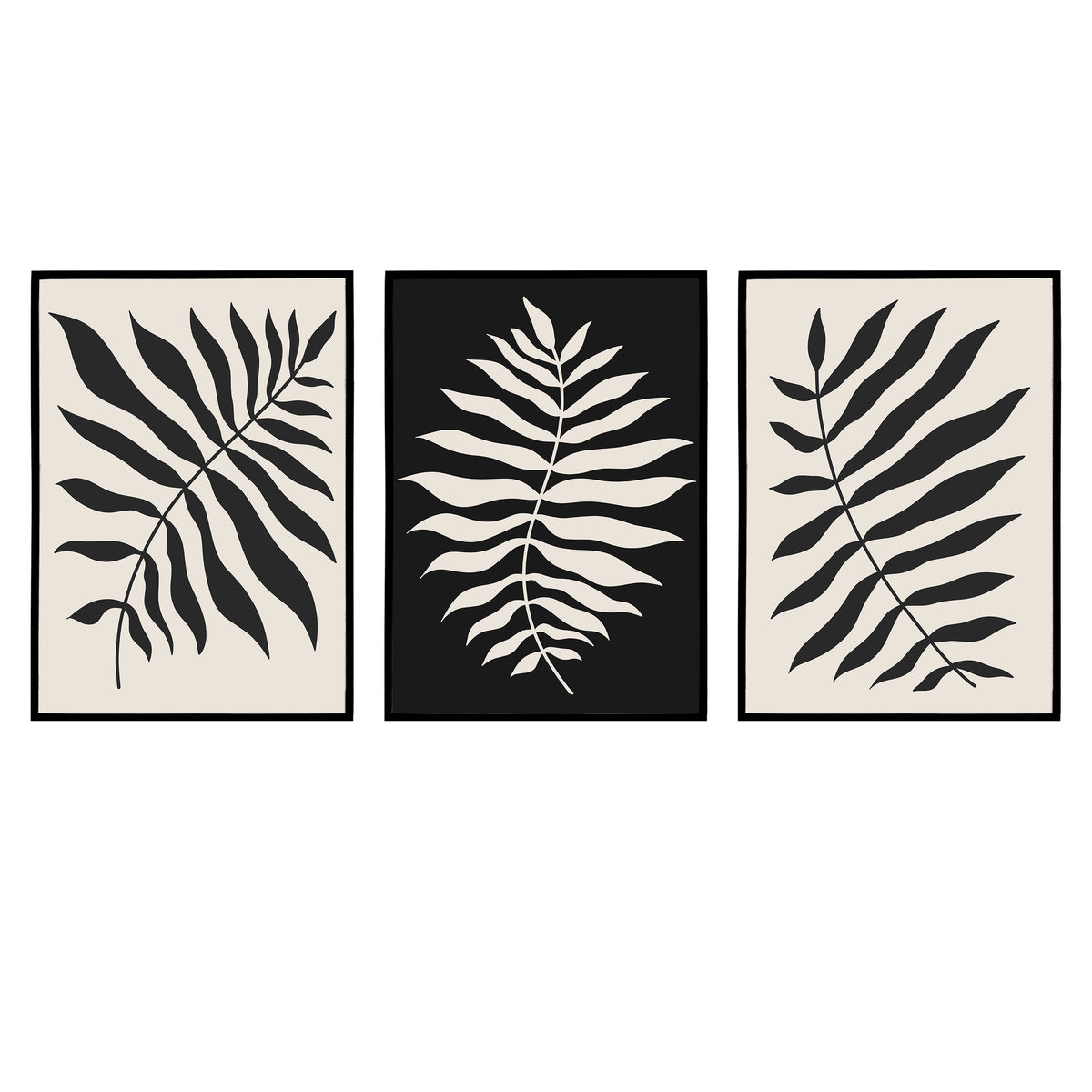 Set of 3 Rustic Leaves Prints — HypeSheriff Europe
