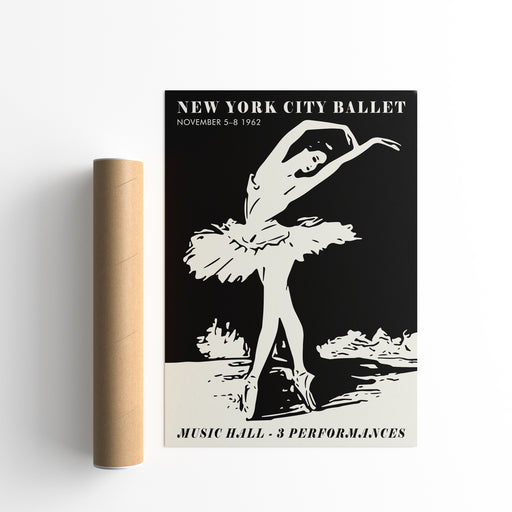 B&W New York City Ballet Poster