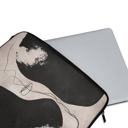 Abstract Painted Black Shapes- Laptop Sleeve