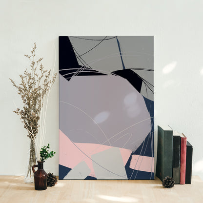 Blue Pink Abstract Canvas Print