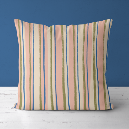 Vintage Line Art Pattern Throw Pillow