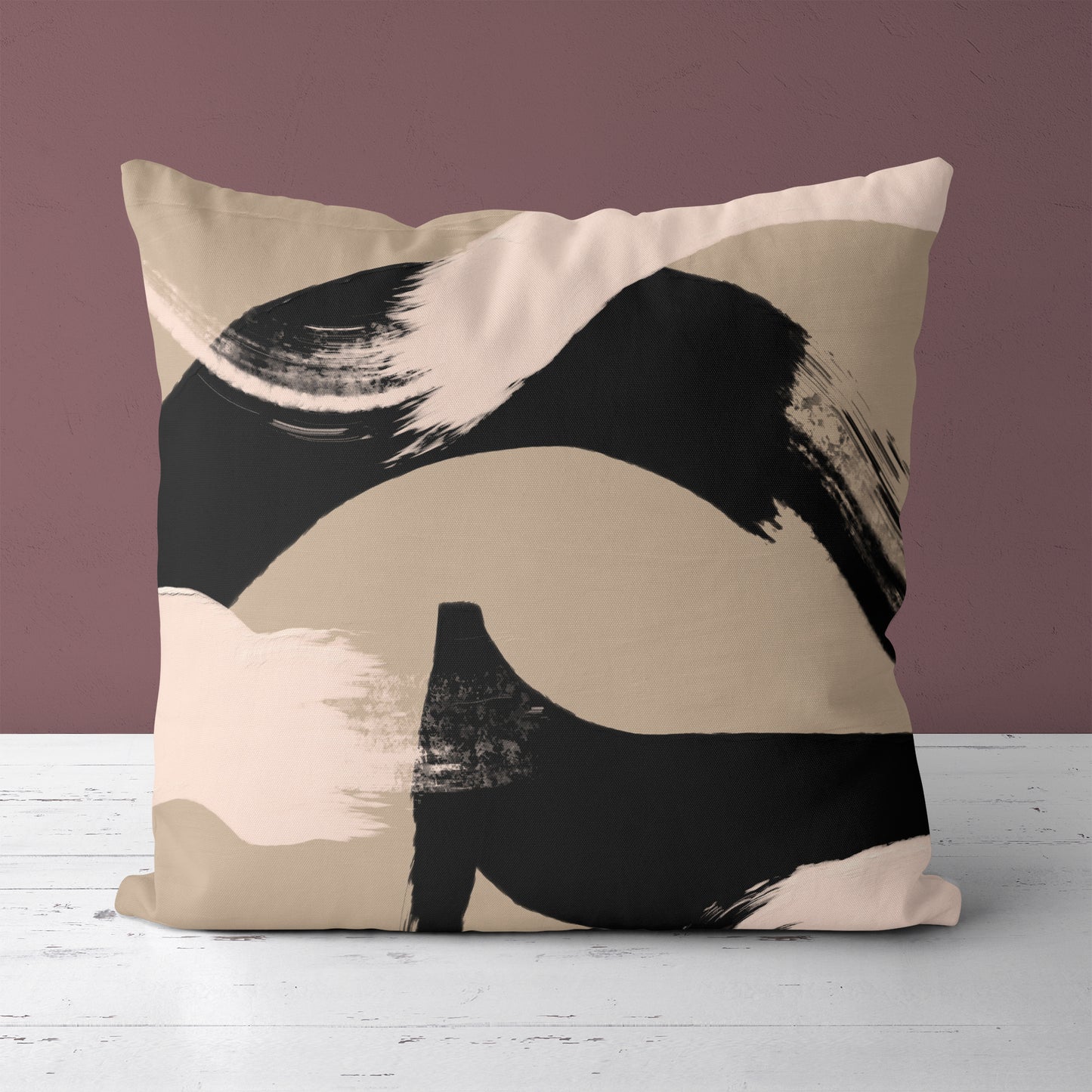Hand Painted Abstract Art Throw Pillow