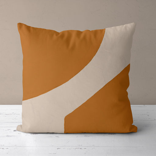 Mustard Minimalist Shapes Throw Pillow