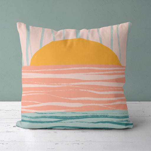 Pastel Boho Sun Cute Throw Pillow