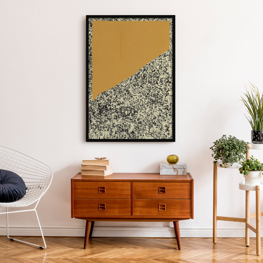 Abstract Yellow Painting Print