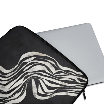 Black&White Abstract Lines - Laptop Sleeve