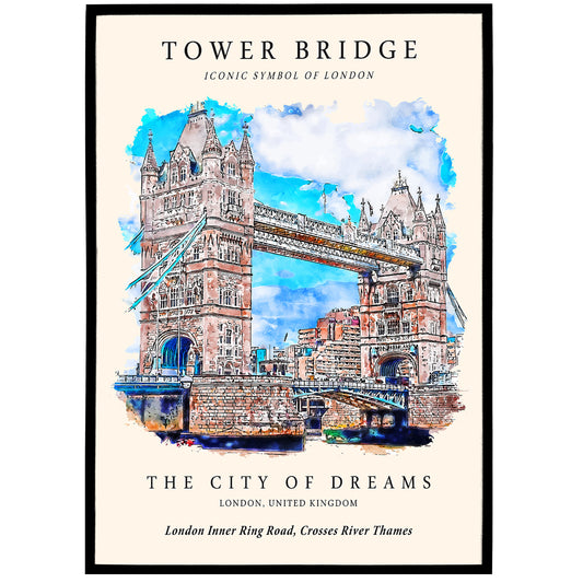 London Tower Bridge Poster