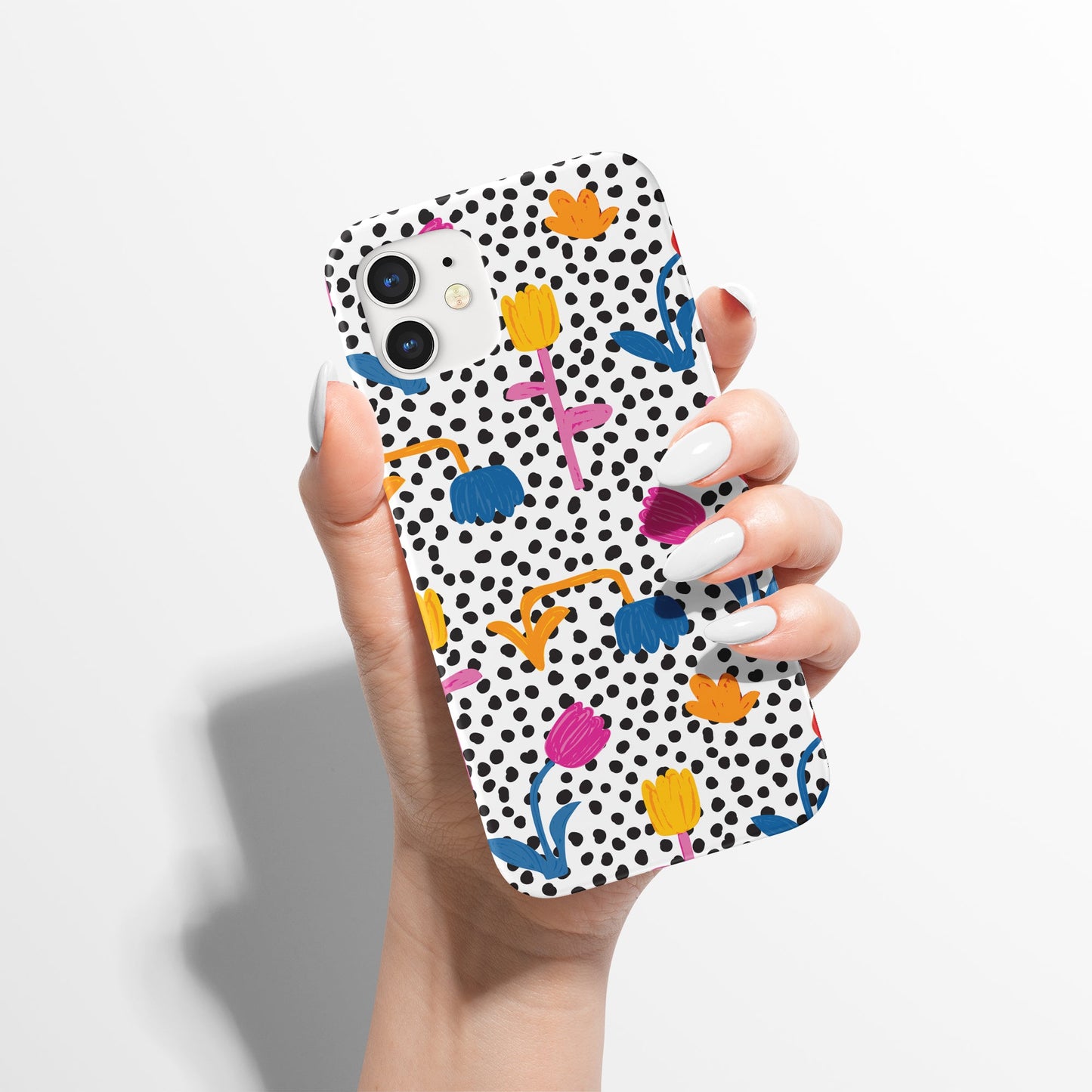 Floral Modern Dots iPhone Case