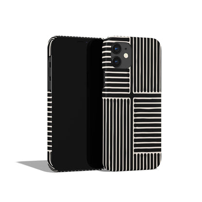 Black Modern Geometric Art iPhone Case