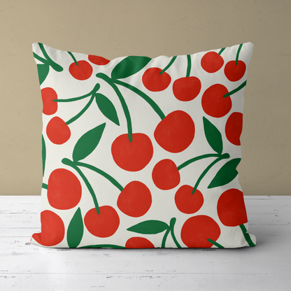 Cherry Fruit Pattern Throw Pillow