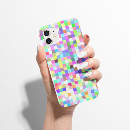 Pastel Geometric Retro Pattern iPhone Case