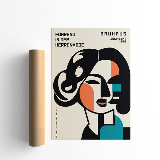 Bauhaus Woman Retro Poster