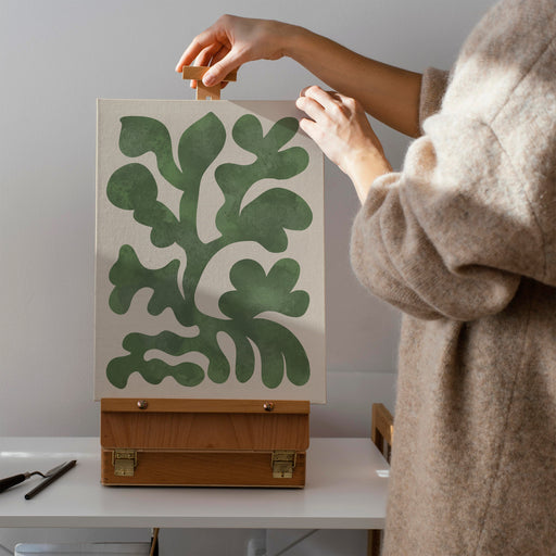 Green Botanical Shapes Canvas Print