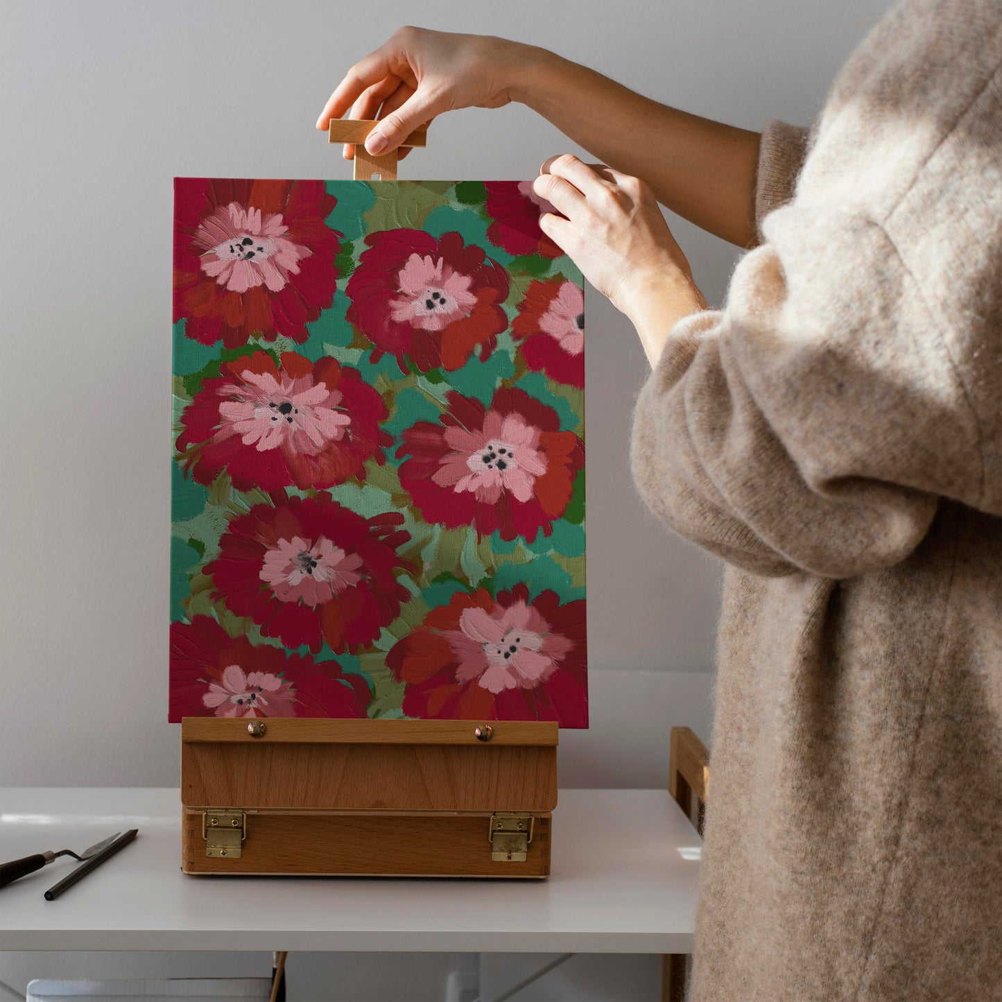 Painted Floral Jubilee Canvas Print