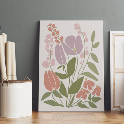 Boho Floral Canvas Print