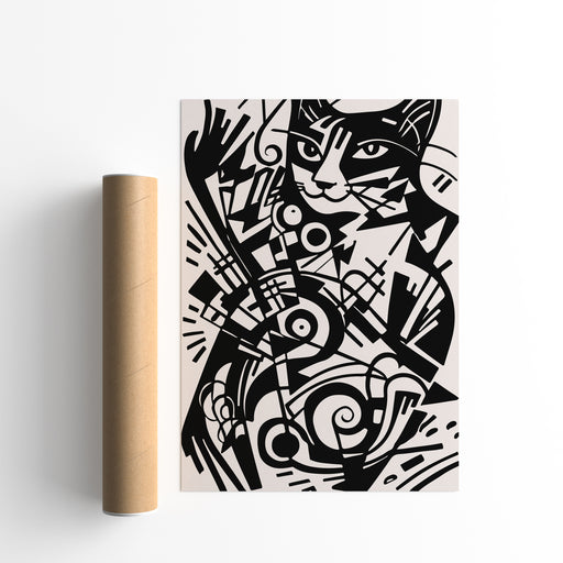 Abstract Cat Kandinsky Poster