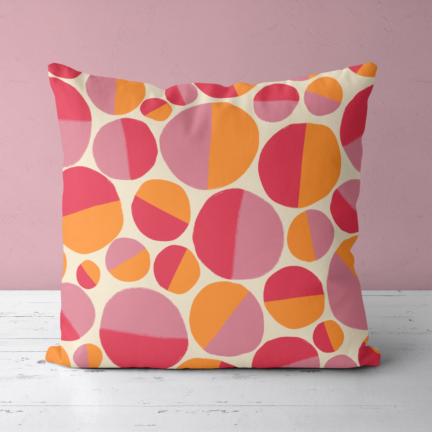 Colorful Summer Pattern Throw Pillow