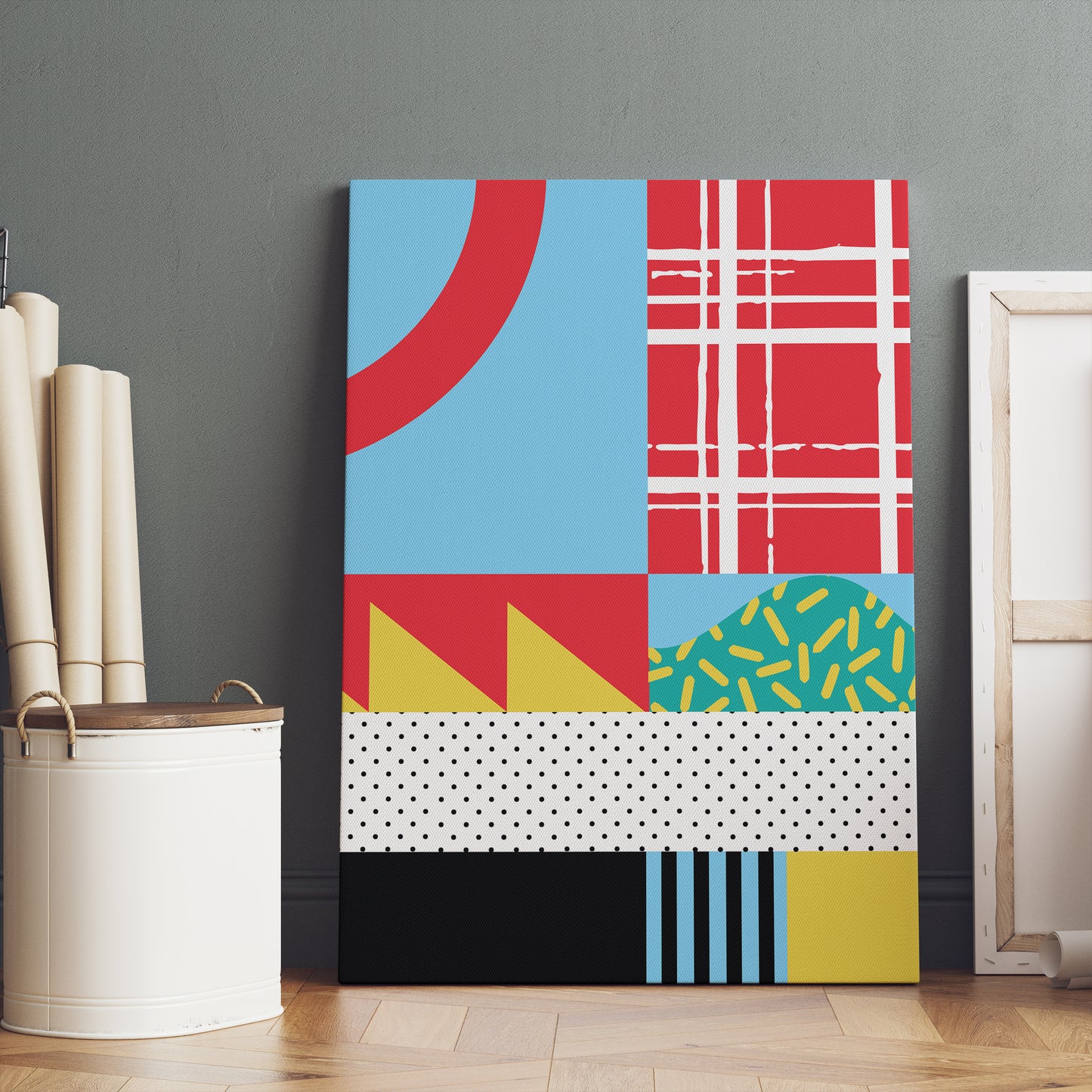 Mid Century Geomeric Canvas Print