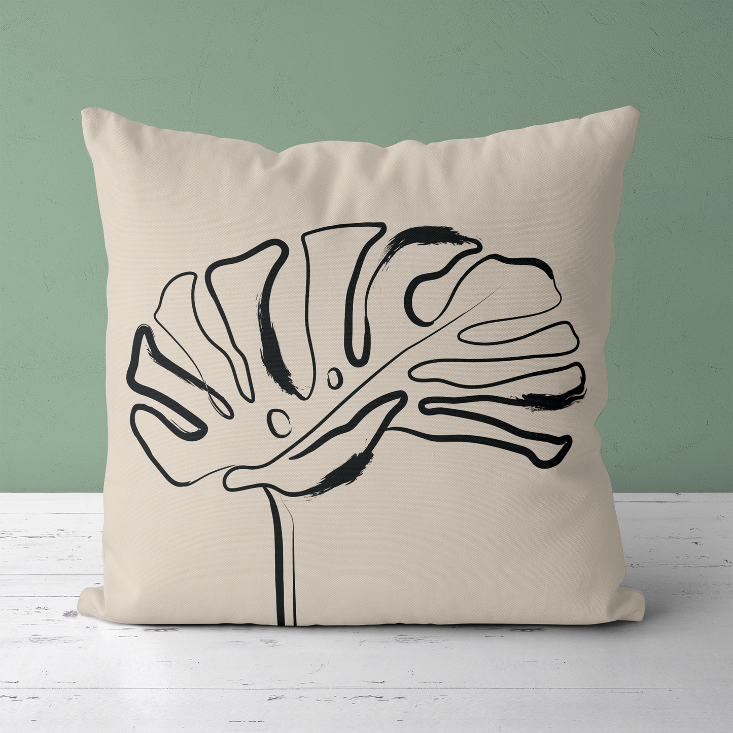 Monstera Leaf Plant Lover Throw Pillow