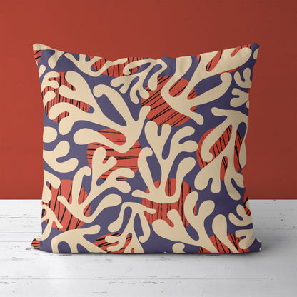 Cut Out Leaves Pattern Throw Pillow