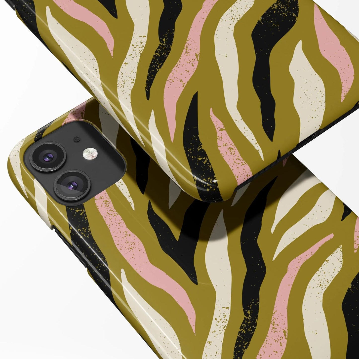 Green Retro Zebra iPhone Case
