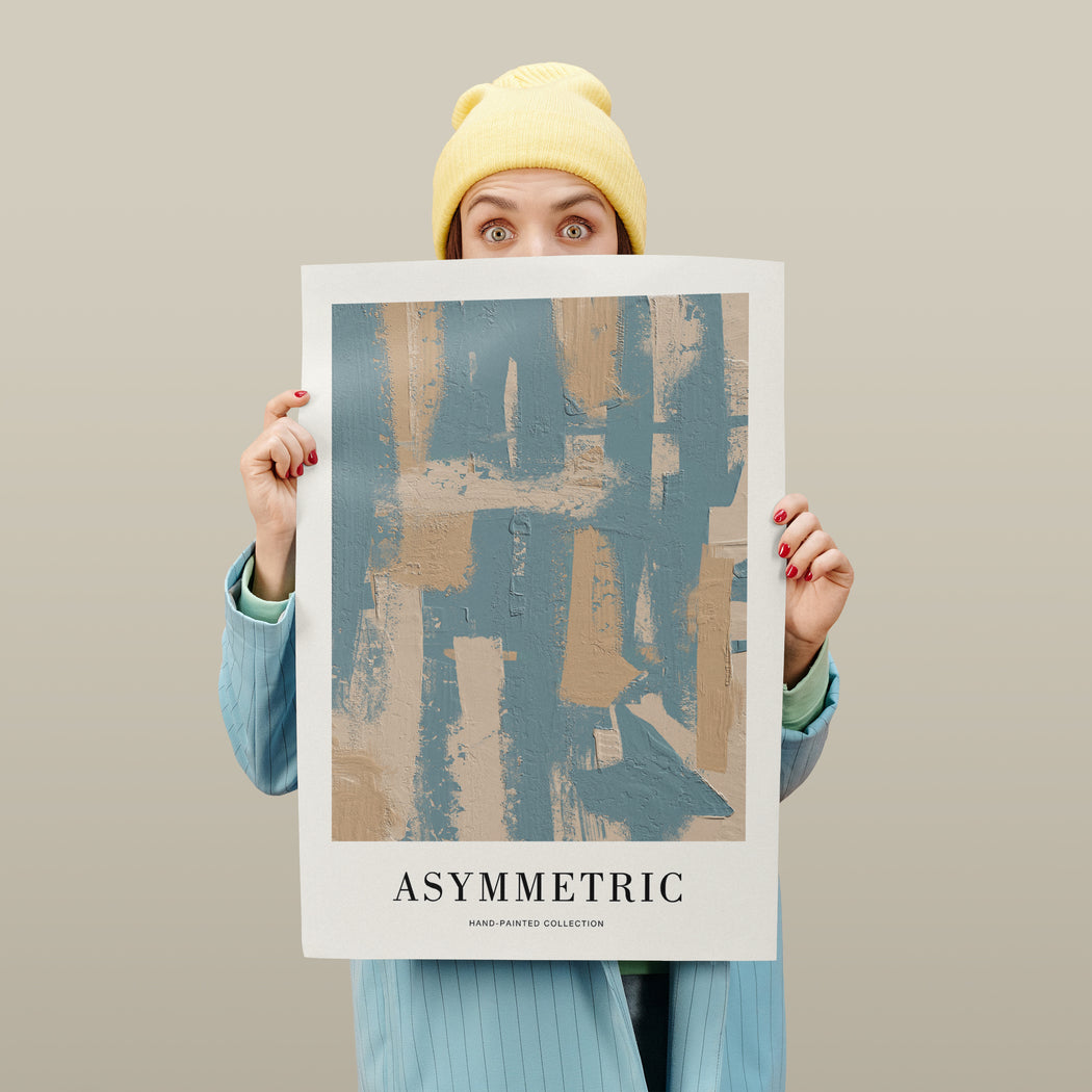 Asymmetric Brushstroke Abstract Print