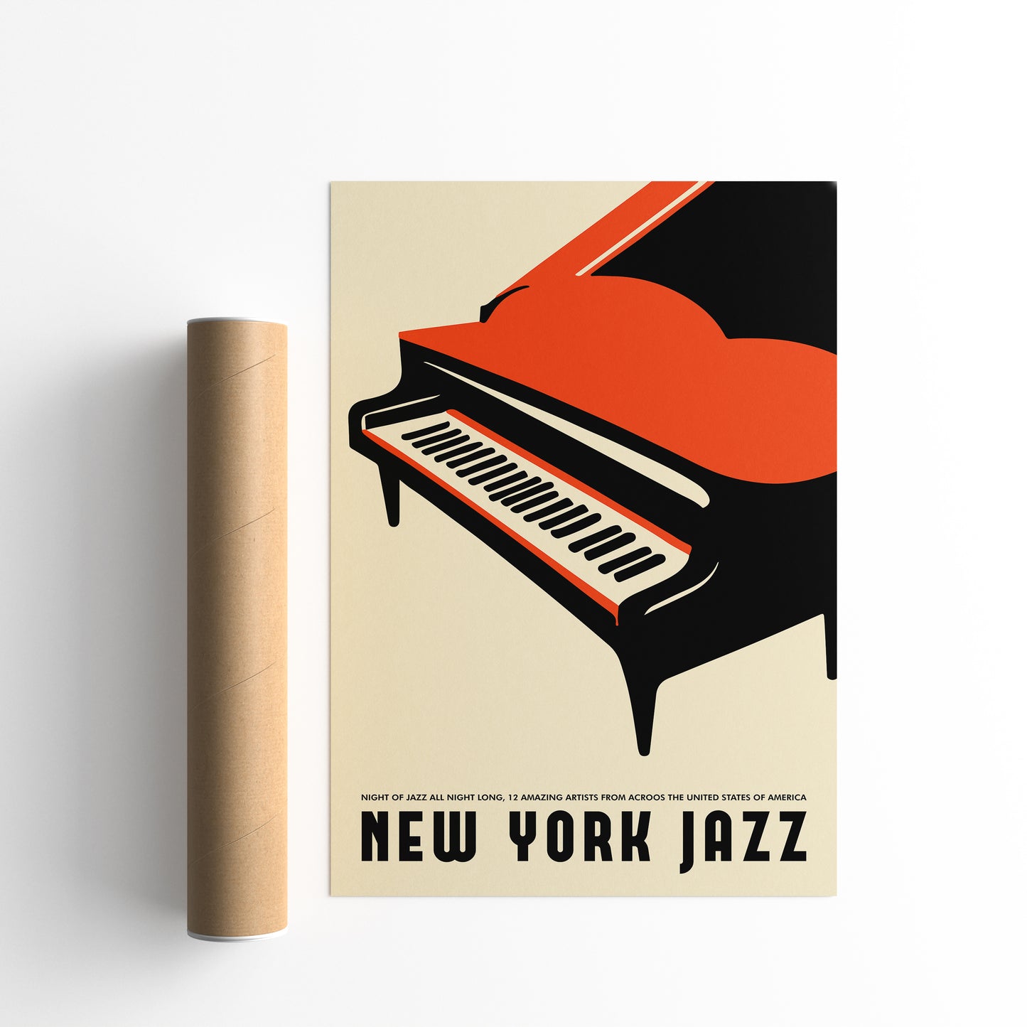 New York Jazz Piano Poster