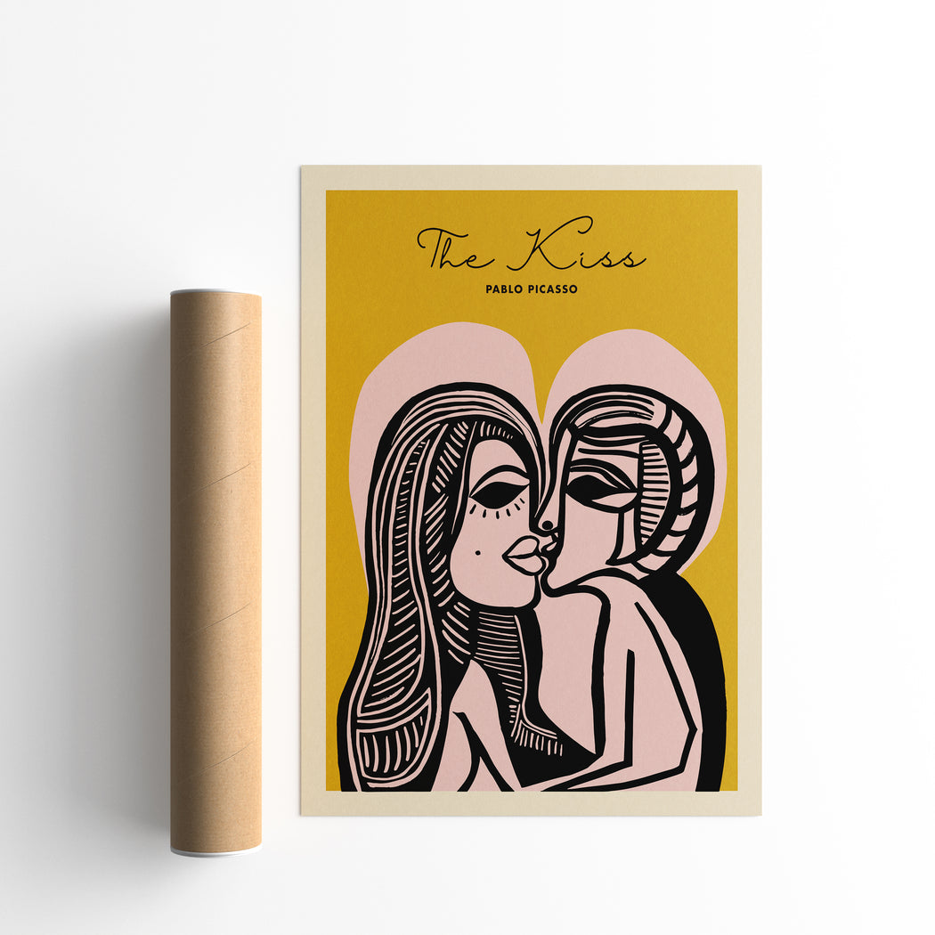 Beige Picasso Cubism Inspired Poster
