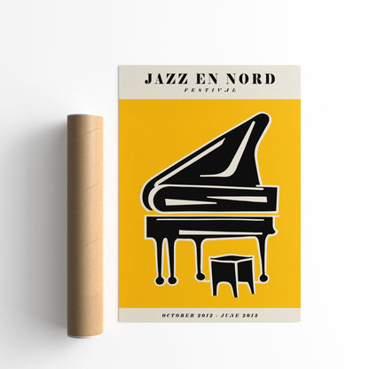 Yellow Piano Jazz En Nord Poster