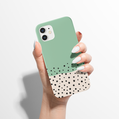 Mint Modern Polka Dots iPhone Case