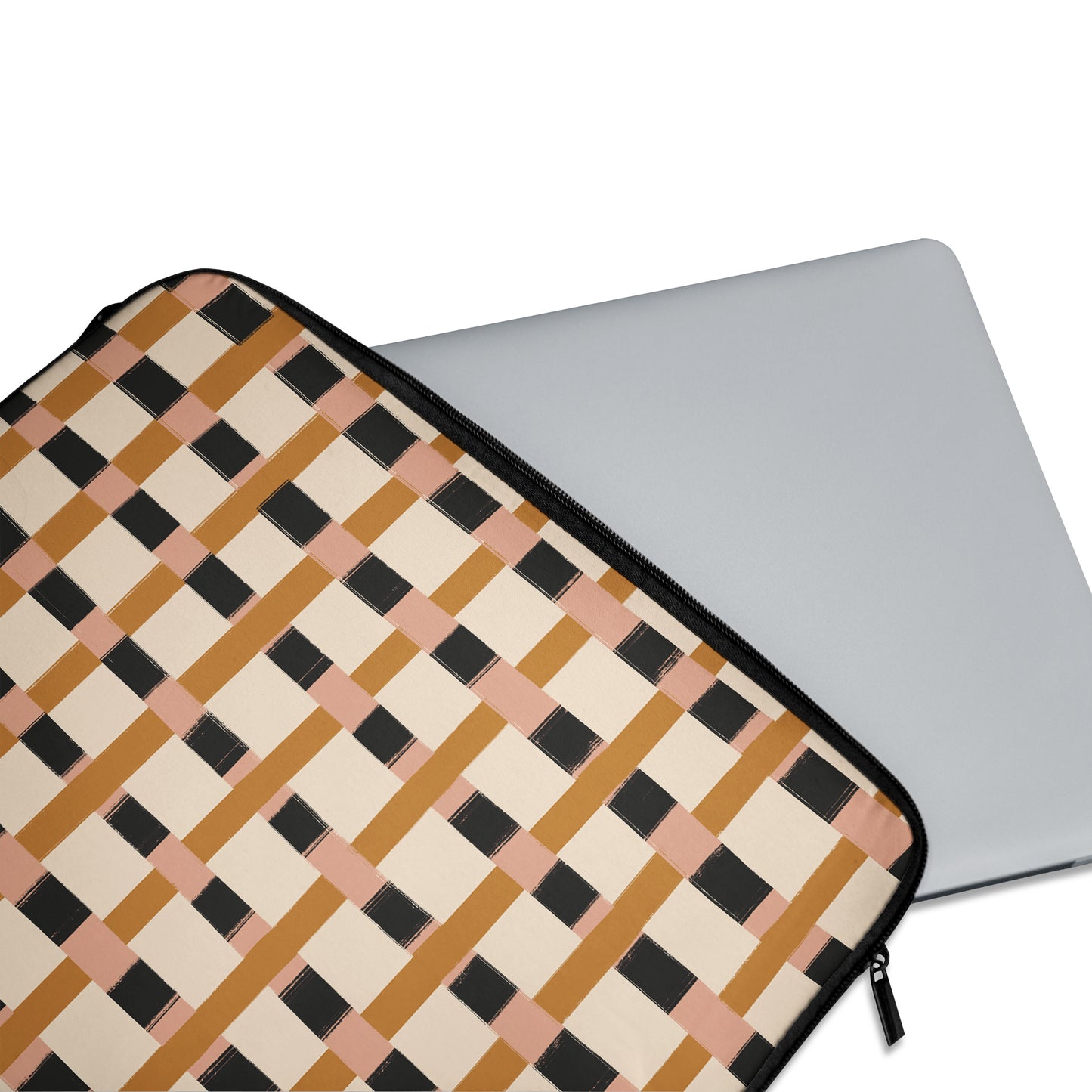 Classic Beige Checkered Pattern MacBook Sleeve