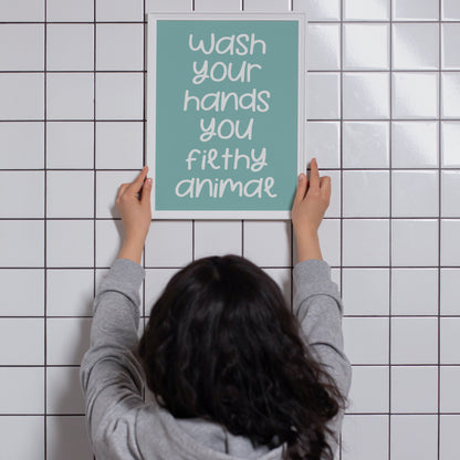 Wash Your Hands Funny Poster