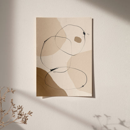 Modern Rustic Beige Abstract Poster